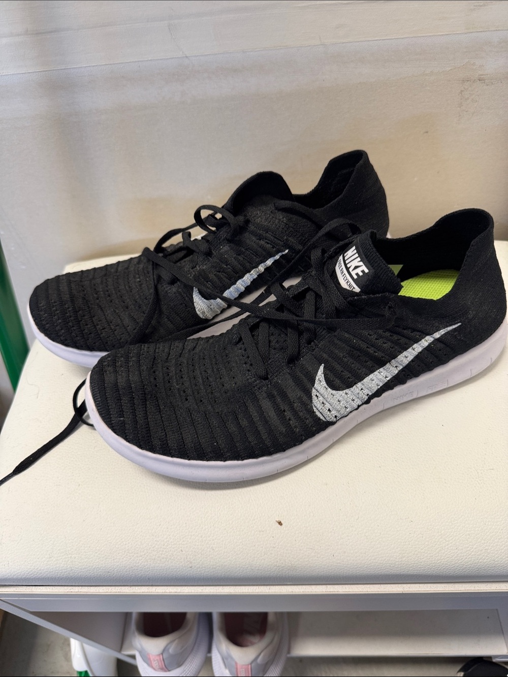 Nike Black and White Flyknit Training Sneakers
